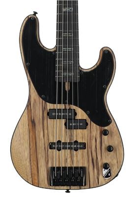 Schecter Model-T 5 Exotic 5-String Bass Black Limba Front View
